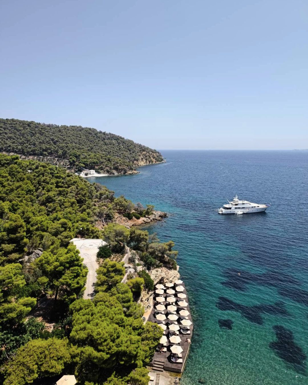 Greek island aerial